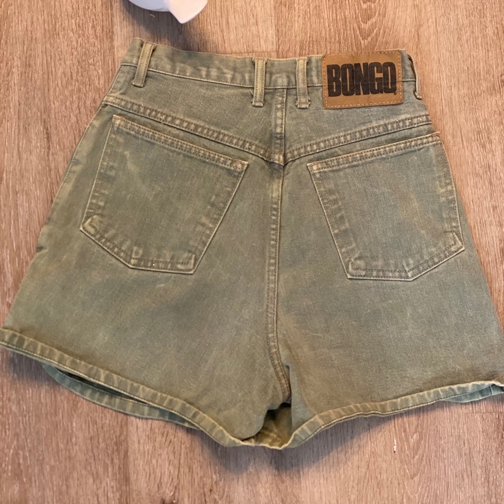 Vintage High Waisted Bongo Forest Green Jean Short